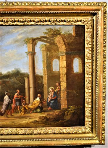 Paesaggio arcadico con Adorazione dei Magi